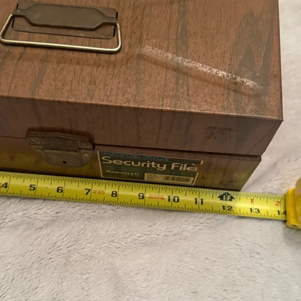 Porta File Security Box Homespra Locking Metal File Box w/ Key‎ Vintage 1970s